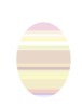 Pastel Striped Easter Egg Clip Art